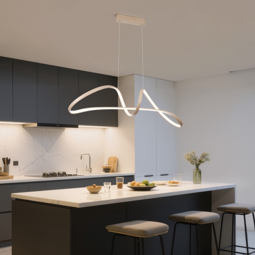 Brilagi - LED prigušiva luster na sajli TWISTER LED/60W/230V 3000-6000K bež + daljinski upravljač