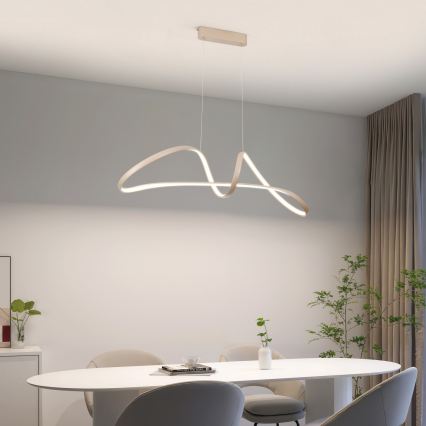 Brilagi - LED prigušiva luster na sajli TWISTER LED/60W/230V 3000-6000K bež + daljinski upravljač
