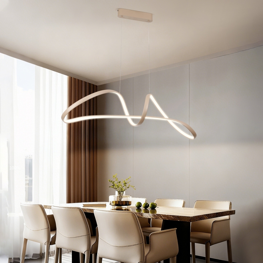 Brilagi - LED prigušiva luster na sajli TWISTER LED/60W/230V 3000-6000K bež + daljinski upravljač