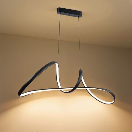 Brilagi - LED prigušiva luster na sajli TWISTER LED/60W/230V 3000-6000K crna + daljinski upravljač