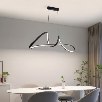Brilagi - LED prigušiva luster na sajli TWISTER LED/60W/230V 3000-6000K crna + daljinski upravljač