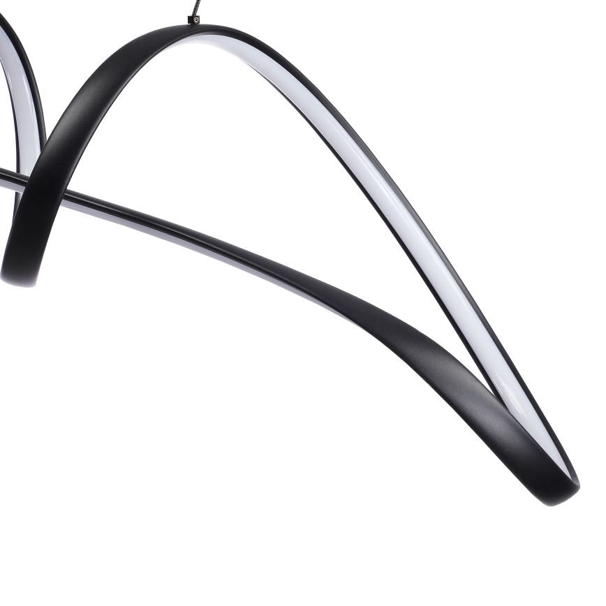 Brilagi - LED prigušiva luster na sajli TWISTER LED/60W/230V 3000-6000K crna + daljinski upravljač