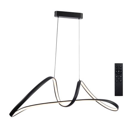 Brilagi - LED prigušiva luster na sajli TWISTER LED/60W/230V 3000-6000K crna + daljinski upravljač