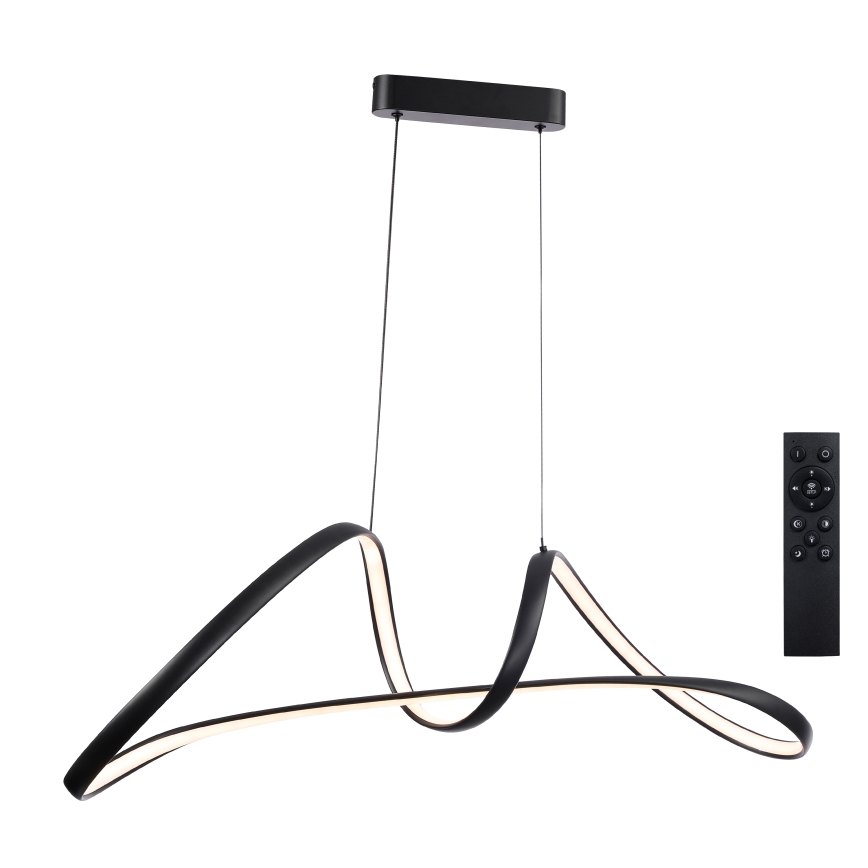 Brilagi - LED prigušiva luster na sajli TWISTER LED/60W/230V 3000-6000K crna + daljinski upravljač