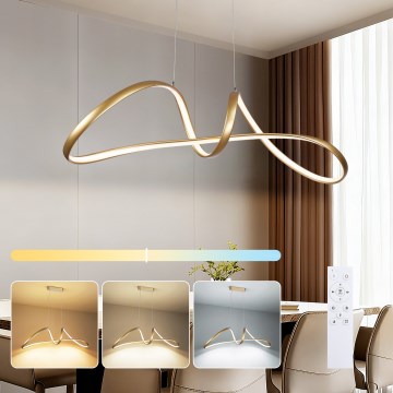 Brilagi - LED prigušiva luster na sajli TWISTER LED/60W/230V 3000-6000K zlatna + daljinski upravljač