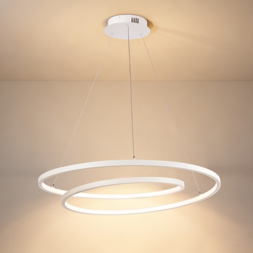 Brilagi - prigušiva LED luster na sajli TWISTER LED/75W/230V 3000–6000K Ø 70 cm bela + daljinski upravljač