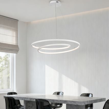 Brilagi - prigušiva LED luster na sajli TWISTER LED/75W/230V 3000–6000K Ø 70 cm bela + daljinski upravljač