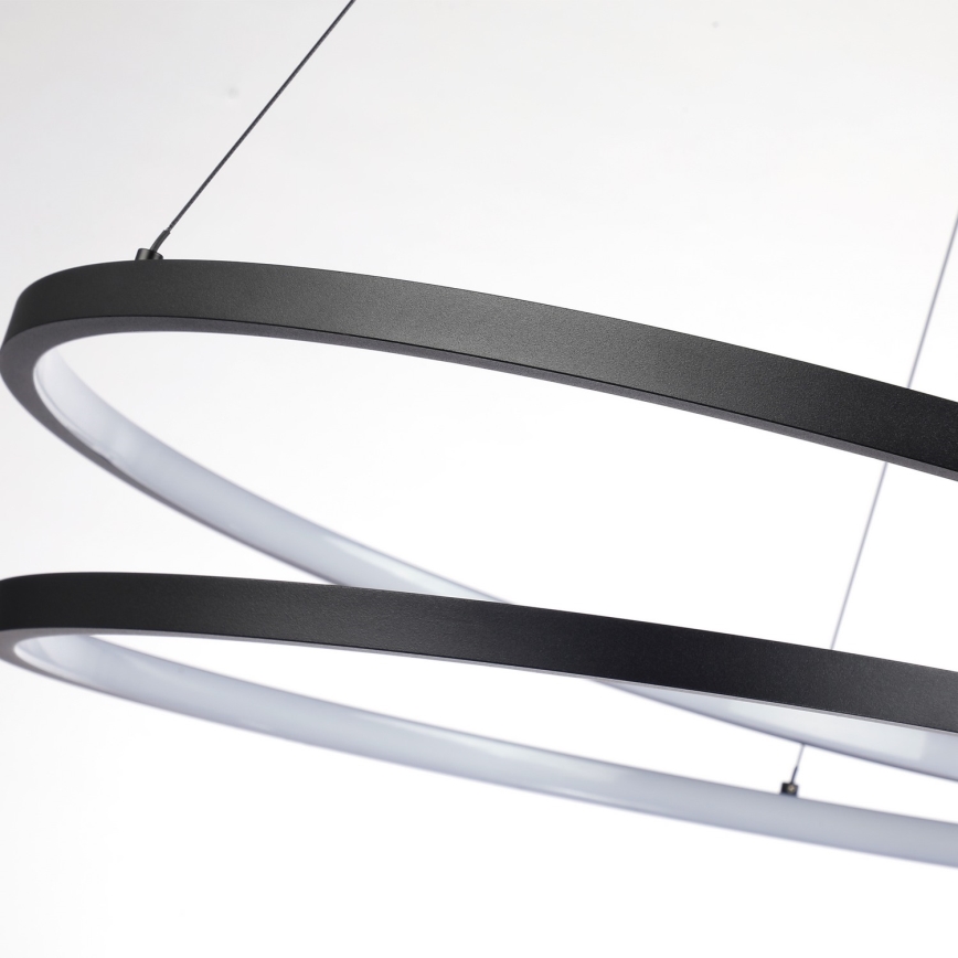 Brilagi - TWISTER LED prigušiva viseća lampa na sajli LED/75W/230V 3000-6000K Ø 70 cm crna + daljinski upravljač