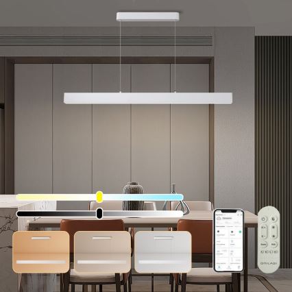 Brilagi - LED prigušiva luster na sajli SLEEKLINE SMART LED/40W/230V 3000-6000K Wi-Fi Tuya bela + daljinski upravljač