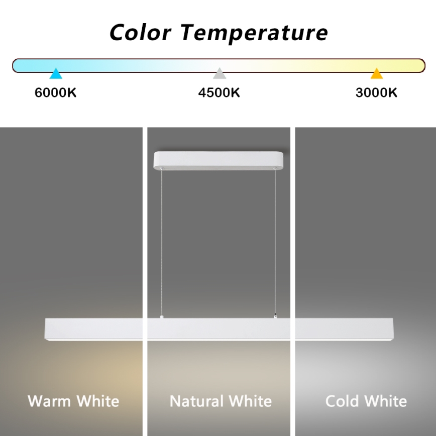 Brilagi - LED prigušiva luster na sajli SLEEKLINE SMART LED/40W/230V 3000-6000K Wi-Fi Tuya bela + daljinski upravljač