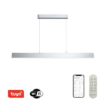 Brilagi - SLEEKLINE SMART LED/40W/230V luster na sajli, prigušiva, 3000-6000K Wi-Fi Tuya, srebrna + daljinski upravljač