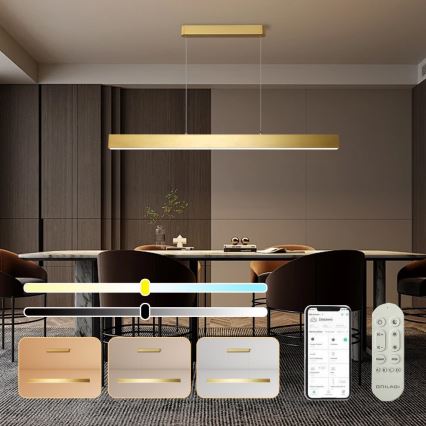 Brilagi - LED prigušiva luster na sajli SLEEKLINE SMART LED/40W/230V 3000-6000K Wi-Fi Tuya zlatna + daljinski upravljač