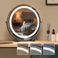 BRILAGI - LED prigušiva make-up ogledalo CALIFORNIA LED/17W/230V 3000/4000/6500K prečnik 42 cm crna