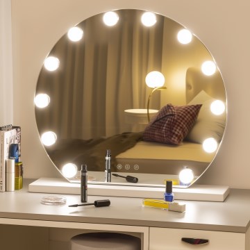 Brilagi - LED prigušiva make-up ogledalo HOLLYWOOD LED/12W/230V 3000/4000/6500K