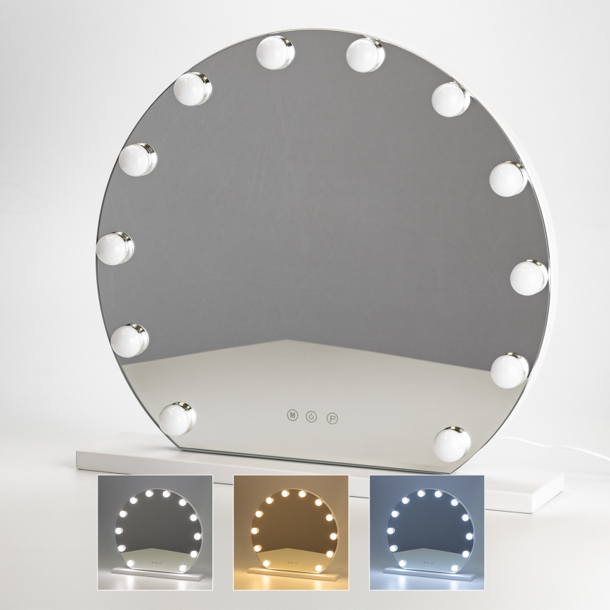 Brilagi - LED prigušiva make-up ogledalo HOLLYWOOD LED/12W/230V 3000/4000/6500K