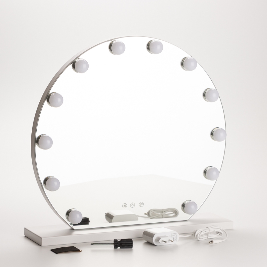 Brilagi - LED prigušiva make-up ogledalo HOLLYWOOD LED/12W/230V 3000/4000/6500K