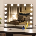 Brilagi - LED prigušiva make-up ogledalo HOLLYWOOD LED/15W/230V 3000/4000/6500K crna
