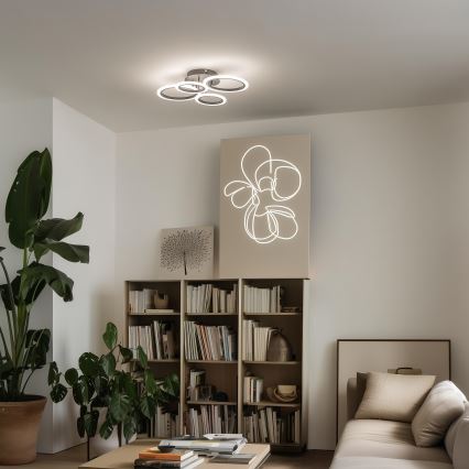 Brilagi - LED prigušiva plafonski luster ORBITS LED/50W/230V 3000-6500K crna + daljinski upravljač