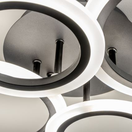 Brilagi - LED prigušiva plafonski luster ORBITS LED/50W/230V 3000-6500K crna + daljinski upravljač