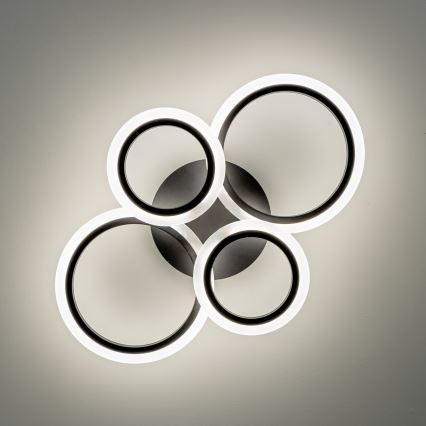 Brilagi - LED prigušiva plafonski luster ORBITS LED/50W/230V 3000-6500K crna + daljinski upravljač