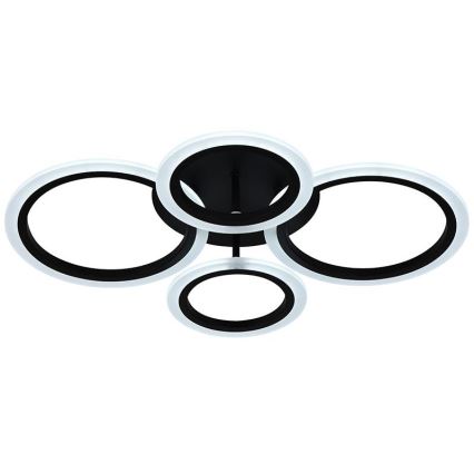 Brilagi - LED prigušiva plafonski luster ORBITS LED/50W/230V 3000-6500K crna + daljinski upravljač
