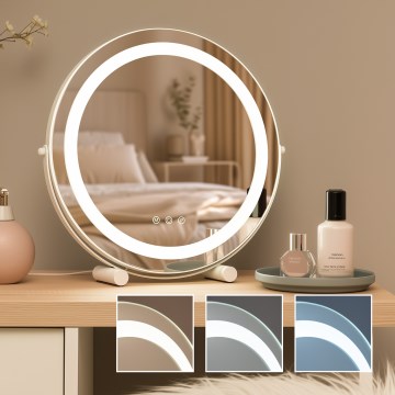 BRILAGI - LED prigušiva ogledalo za šminkanje CALIFORNIA LED/17W/230V 3000/4000/6500K prečnik 42 cm bela