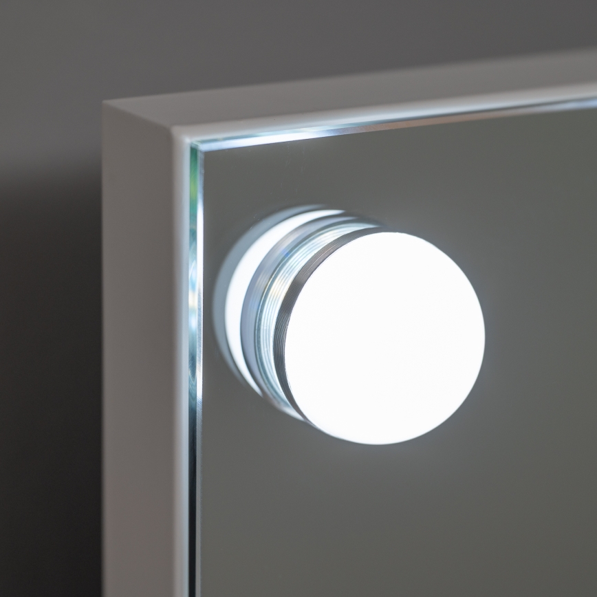 BRILAGI - LED prigušiva ogledalo za šminkanje HOLLYWOOD LED/15W/230V CCT + 2x USB 60x50 cm bela