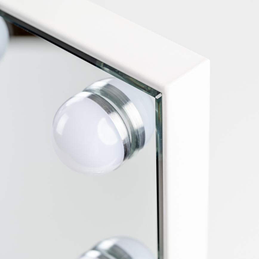 BRILAGI - LED prigušiva ogledalo za šminkanje HOLLYWOOD LED/15W/230V CCT + 2x USB 60x50 cm bela