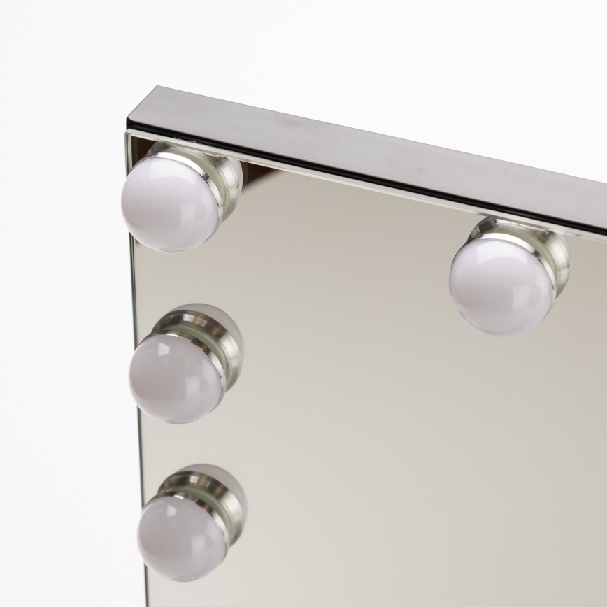 BRILAGI - LED prigušiva ogledalo za šminkanje HOLLYWOOD LED/15W/230V CCT + USB crna
