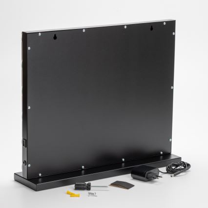 BRILAGI - LED prigušiva ogledalo za šminkanje HOLLYWOOD LED/15W/230V CCT + USB crna