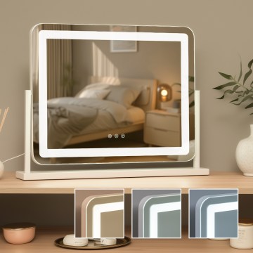 BRILAGI - LED prigušiva ogledalo za šminku CALIFORNIA LED/25W/230V 3000/4000/6500K 55x44 cm bela