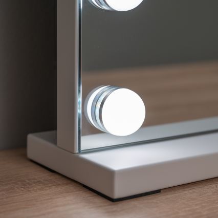 BRILAGI - LED prigušiva ogledalo za šminku HOLLYWOOD LED/15W/230V CCT + 2x USB 55x77 cm belo