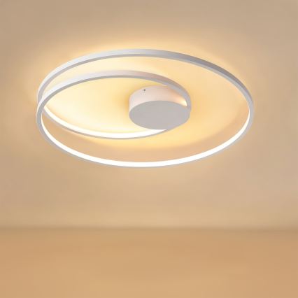 Brilagi - LED prigušiva plafonska svetiljka TWISTER LED/75W/230V 3000-6000K prečnik 70 cm bela + daljinski upravljač