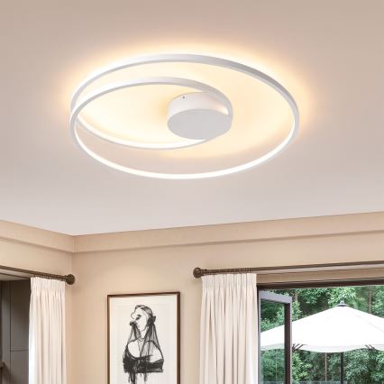 Brilagi - LED prigušiva plafonska svetiljka TWISTER LED/75W/230V 3000-6000K prečnik 70 cm bela + daljinski upravljač