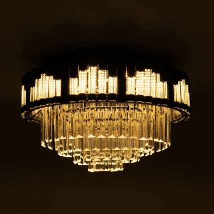 BRILAGI - LED prigušiva plafonska svetiljka CROWN LED/41W/230V 3000-6000K prečnik 48 cm crna + daljinski upravljač