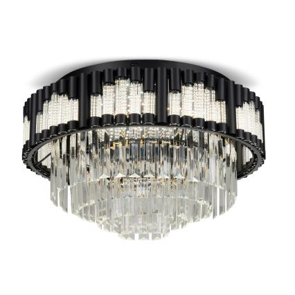 BRILAGI - LED prigušiva plafonska svetiljka CROWN LED/41W/230V 3000-6000K prečnik 48 cm crna + daljinski upravljač