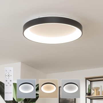 Brilagi - LED prigušiva plafonska lampa FALCON II LED/99W/230V 3000-6500K prečnik 60 cm crna + daljinski upravljač