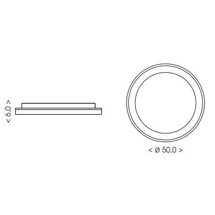 BRILAGI - LED prigušiva plafonska svetiljka FALCON SLIM LED/42W/230V 3000-6500K prečnik 50 cm bela/bež + daljinski upravljač