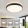 Brilagi - LED prigušiva plafonska lampa GLASS POOL DOUBLE LED/48W/230V 3000-6000K 40 cm crna + daljinski upravljač