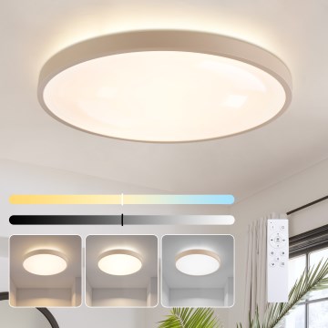 Brilagi - LED prigušiva plafonska lampa GLASS POOL DOUBLE LED/80W/230V 3000-6000K 60 cm bež + daljinski upravljač