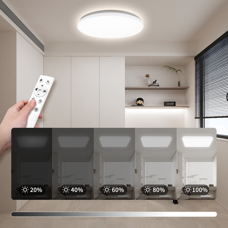 Brilagi - LED prigušiva plafonska svetiljka MILKY WAY LED/36W/230V 3000-6500K prečnik 48 cm + daljinski upravljač