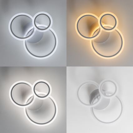 Brilagi - LED prigušiva plafonska lampa ORBITS LED/40W/230V 3000-6500K bela + daljinski upravljač
