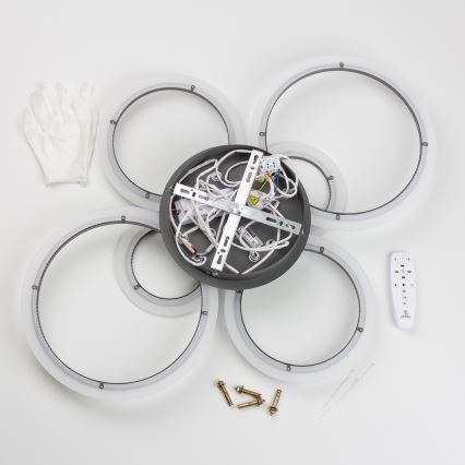 Brilagi - LED prigušiva plafonska lampa ORBITS LED/85W/230V 3000-6500K antracit + daljinski upravljač