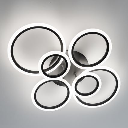Brilagi - LED prigušiva plafonski luster ORBITS LED/85W/230V 3000-6500K crna + daljinski upravljač