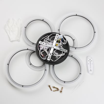 Brilagi - LED prigušiva plafonski luster ORBITS LED/85W/230V 3000-6500K crna + daljinski upravljač