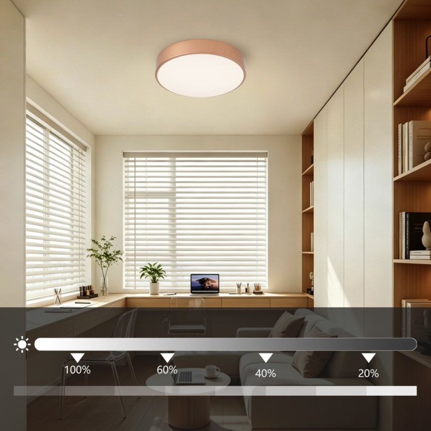 BRILAGI - LED prigušiva stropna svetiljka POOL LED/36W/230V 3000-6000K prečnik 30 cm bakarna + daljinski upravljač