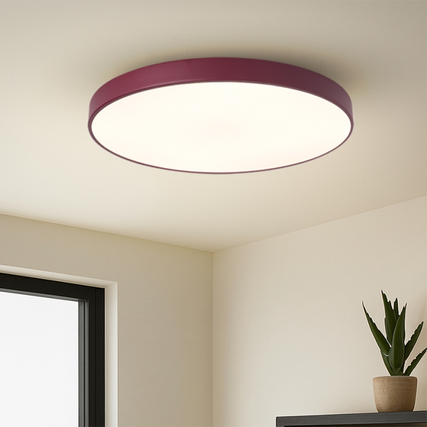 Brilagi - LED prigušiva stropna svetiljka POOL LED/60W/230V 3000-6000K prečnik 60 cm bordo + daljinski upravljač