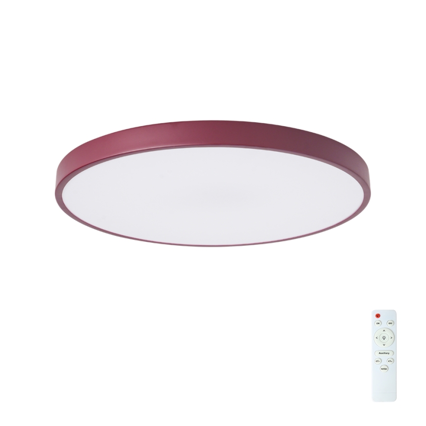 Brilagi - LED prigušiva stropna svetiljka POOL LED/60W/230V 3000-6000K prečnik 60 cm bordo + daljinski upravljač