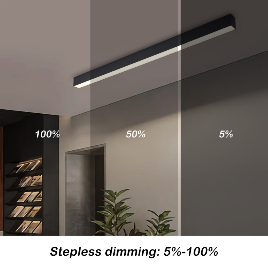Brilagi - LED prigušiva plafonska svetiljka SLEEKLINE SMART LED/40W/230V 3000-6000K Wi-Fi Tuya crna + daljinski upravljač