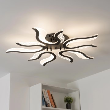 Brilagi - LED prigušiva plafonska lampa TWIST LED/65W/230V 3000-6500K crna + daljinski upravljač